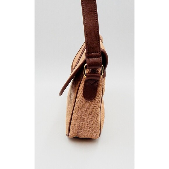 Etienne Aigner Woven Envelope Style Handbag Shoulder Bag Purse Faux Leather Tag - Picture 3 of 14